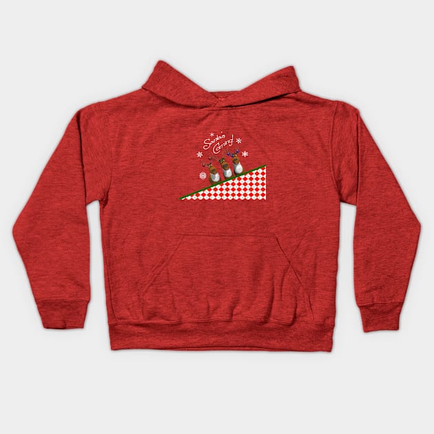 Santa Is Coming Kids Hoodie by 2HivelysArt